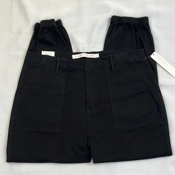 New Tinseltown Utility/Cargo Hybrid Black Pant Size 11 Junior - Picture 1 of 10